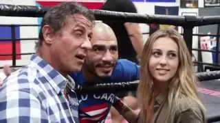 Sylvester Stallone visits Miguel Cotto at the Wild Card Boxing Club