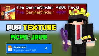 @SenpaiSpider 400k Texture Pack For MCPE | Pvp Texture Pack Mcpe 1.20!