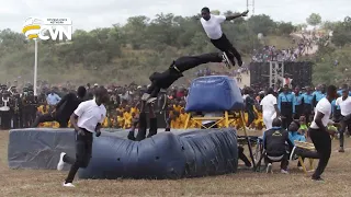 Beautiful  gymnastics display by Zimbabwe Police