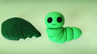 🔴DIY how to make Miniature CATERPILLAR - Easy Polymer Clay, Fondant Tutorial