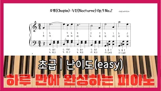 초급 | 난이도(easy) | 쇼팽(Chopin)-녹턴(Nocturne) Op.9 No.2