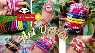 🌻Handmade Febric Bangles ✨//Diy Easy Handmade jwellery//Beautiful & Gorgeous 😍