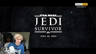 xQc reacts to Star Wars Jedi: Survivor Trailer