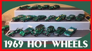 1969 Hot Wheels All in the COLOR GREEN - Redlines Rock!