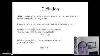 Section 1.6 Applications of Functions in Business and Economics