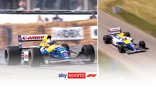 Sebastian Vettel driving Nigel Mansell's ICONIC Williams 🔥