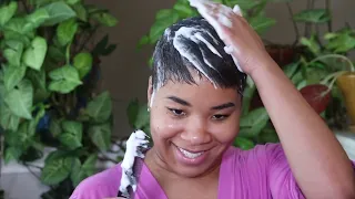 DO MY HAIR WITH ME | Perm, Mold, & Styling my Pixie Cut at Home