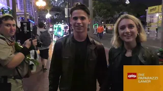 Tanner Buchanan and Lizzie Broadway greet fans outside Hard Rock Hotel at Comic Con 2019