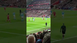 Liverpool vs Napoli 1-0 Moe Salah goal & celebration & crowd reaction