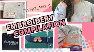 MACHINE EMBROIDERY PROJECTS COMPILATION, MACHINE EMBROIDERY on SWEATSHIRTS.