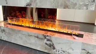 Modern 3D water mist fireplace indoor