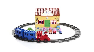 BIG 57079 - Конструктор игровой Железнодорожная станция Peppa Pig. Construction Bricks Peppa Train