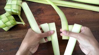 Cara Membuat Ketupat / Cara  Menganyam Ketupat