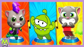 Talking Tom Gold Run 2 vs Om Nom Run 2 vs Talking Tom Farts.Бег и Прыжки Тома и Ам Няма.Кто Круче