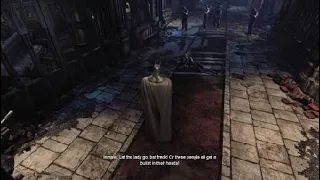 batman punches harley (Batman: Arkham City)