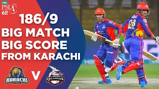 PSL 2021 | Big Match Big Score 186/9 | Lahore Qalandars vs Karachi Kings | Match 11 | MG2E