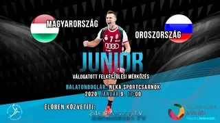 4 Nemzet tornája Magyarország - Oroszország Junior férfi válogatott felkészülési mérkőzés