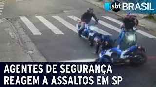 Bandidos que roubariam moto são mortos por agentes de segurança | SBT Brasil (15/12/23)