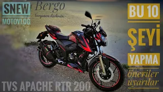 BU 10 HATAYI YAPMAYIN// TVS APACHE RTR 200// MOTOSİKLET KORUMAK