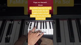 Given - Fuyu no Hanashi piano tutorial