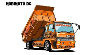 Dump Truck Team Orange How to a draw Mitshubishi Fuso JDM (membuat desain gambar dump truck fuso)