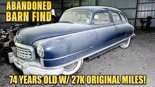 74 Years Old ABANDONED Barn Find Nash w/ 27k Original Miles! First Wash & Drive in Years!