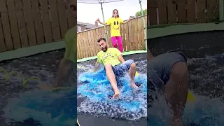 Giant Water Balloon Exploded on Dad Funny Video 🤪🤯#shorts