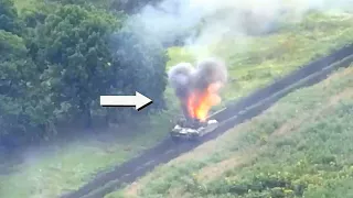 Why does this happen to all Russian tanks? / real footage frome Ukraine