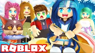 THE EPIC BOAT RACE...WHO WILL MAKE IT TO THE END OF ROBLOX BUILD A BOAT FOR TREASURE!