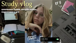 Study with me vlog 📚/ мои школьные будни, подготовка к ЕГЭ #егэ2024  #егэ #studywithme  #studyvlog