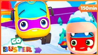 ⛄ Learning Snow Tactics - The Snowball Fight ⛄ | Go Learn With Buster | Videos for Kids