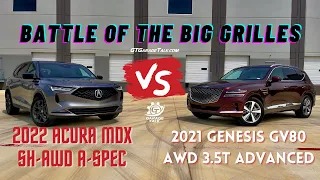 Battle of the Big Grilles: 2021 Genesis GV80 vs. 2022 Acura MDX SH-AWD A-Spec