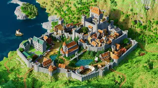 Minecraft Timelapse | Medieval Town - Arcop | Survival World Map Download