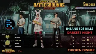 [Hindi] PUBG MOBILE | INSANE "508 ZOMBIE KILLS" IN DARKEST NIGHT MODE & CHICKEN DINNER