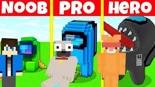 NOOB VS PRO AMONG US A MINECRAFTBAN!