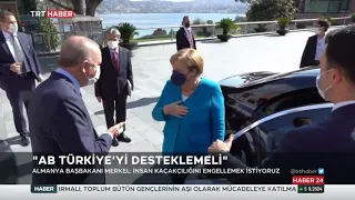 Erdoğan ve Merkel Görüştü 17.10.2021 TURKEY