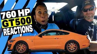 Taking Strangers For A Ride In A 2021 Shelby GT500 - Twister Orange Mustang