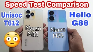 Realme Narzo N53 vs Narzo N55 Full Speed Test Comparison