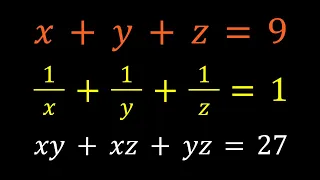 A Nice System of Equations | Math Olympiads