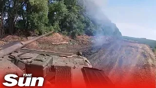 Russian riflemen 'blitz Ukrainian positions with Z Tanks'