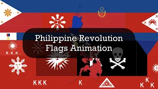 Philippine Revolution Flags Animation