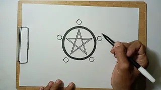 How To Draw Pentagram Step by Step