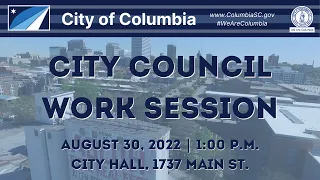 City Council Work Session | August 30, 2022