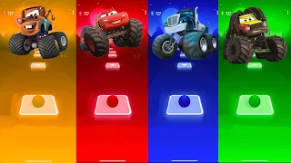 Cars Monsters Truck Lightning Metr + McQueen + Crusher Machine Nick + Rasta Carian #tileshop #cars