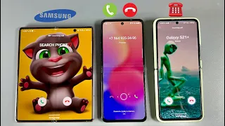 Incoming Call Samsung Galaxy Fold + Redmi HOT 13 PRO + Samsung Z Flip 3