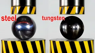 500 TON HYDRAULIC PRESS VS VERY HARD OBJECTS