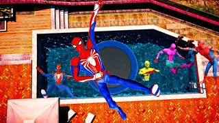 GTA 5 Epic Ragdolls | Spiderman Water & TRAMPOLINE Jumps/Fails Epi.01(Euphoria Physics)