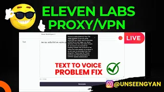 Eleven Labs problem Fix | Free text to voice | Best voice generator #ai #elevenlabs #texttospeech