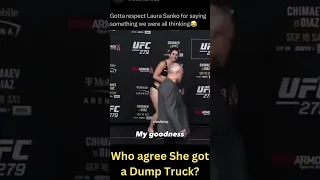 Laura Sanko --She Got a Dump Truck. Man of Culture. #laurasanko #ufc #shorts