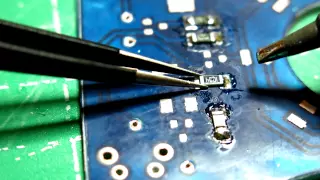 Soldering 1206 SMD resistor